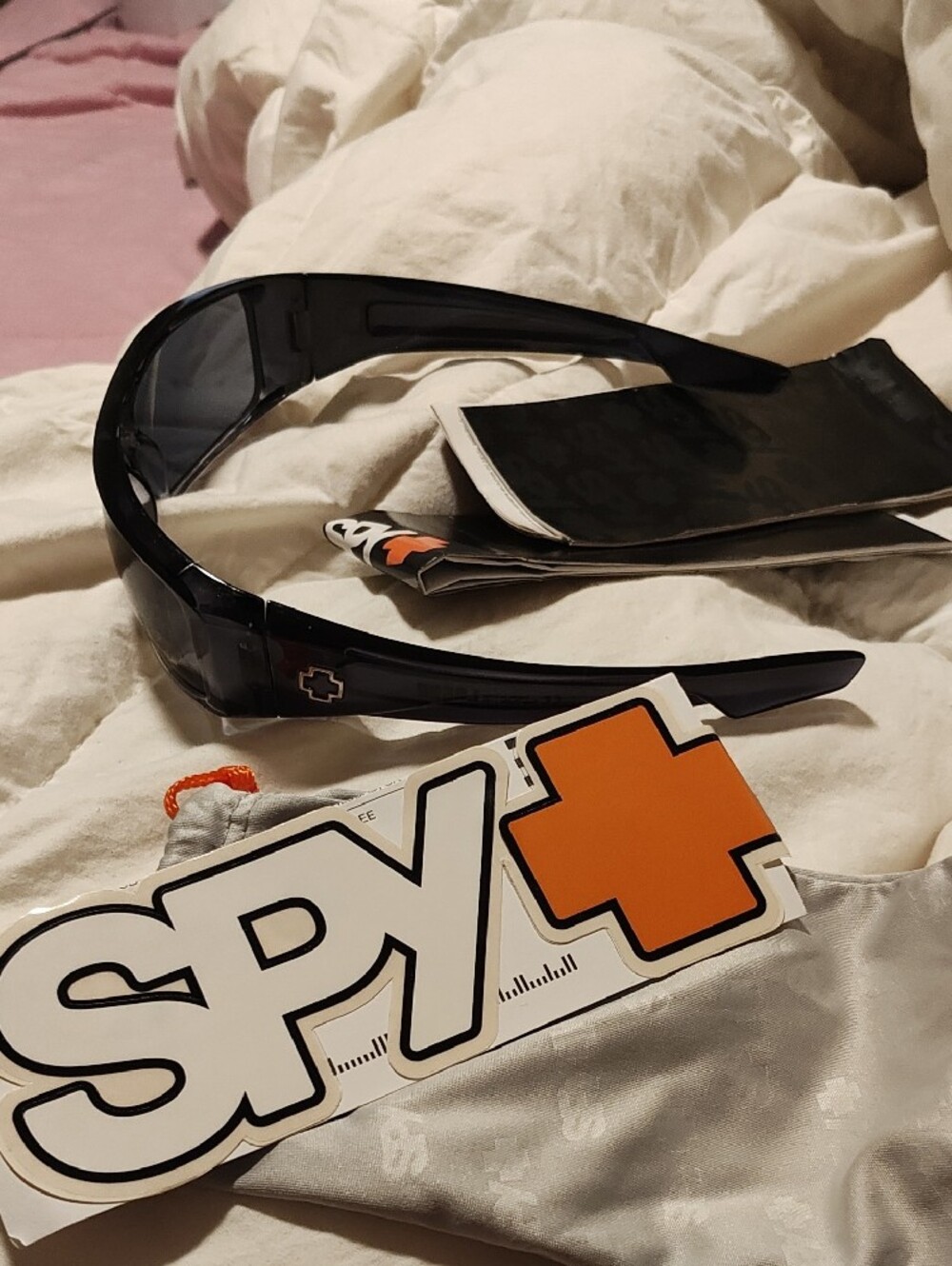 SPY LOGAN NEW Black Sunglasses with Dark Smoke Lenses made In Italy - Picture 7 of 9